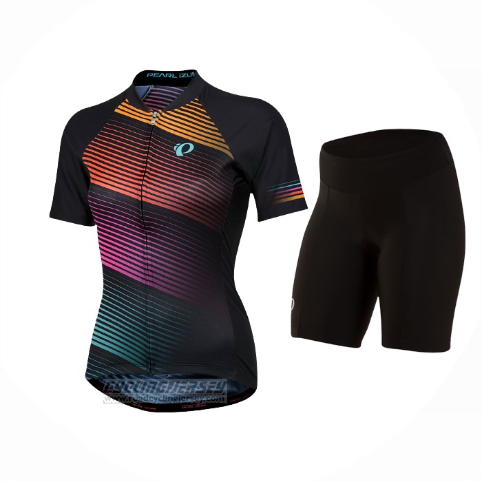2021 Cycling Jersey Women Pearl Izumi Multicoloured Short Sleeve and Bib Short